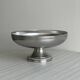 Large brushed stainless steel salad bowl
