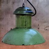 Old street lamp soft green enamel hanging lamp
