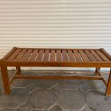 Solid teak bench le colonial by pimag seats with slats side crossover