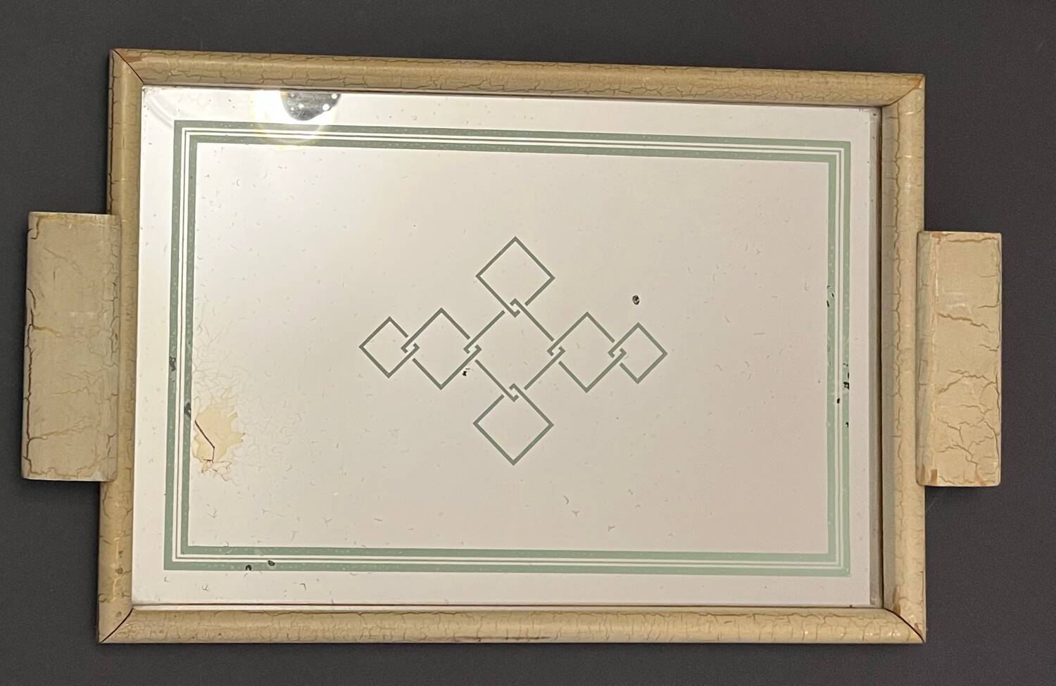 Antique Art Deco mirror plateau