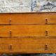 Vintage 1930s Oak Chest Of Drawers Three Drawer Cabinet