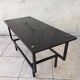 1950s metal and glass coffee table