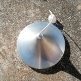 Suspension space age vintage en aluminium brossé