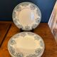 6 flat plates. Terre de Fer model Louis XVI. 1900