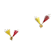 Pair of wall lamps metal perforated color, France 1950