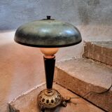 Vintage Art Deco Table Lamp – Copper, Brass & Bakelite – Mushroom Shade – 1920s