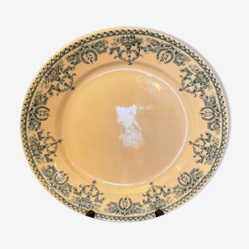 Plat rond Terre de fer model Louis XVI 1900