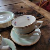 Set of 8 opaque porcelain cups – 1950s