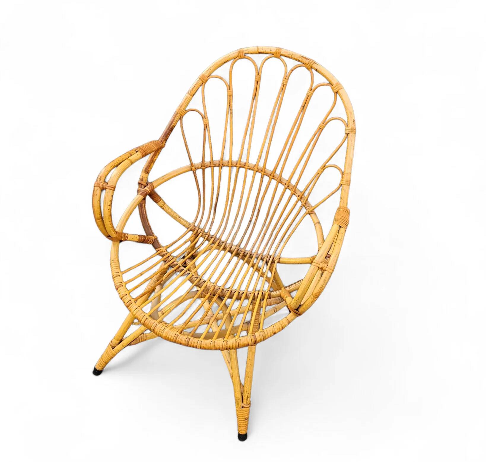 2 x Rohe Noordwolde rattan chairs / Dirk van Sliedregt / 1960s