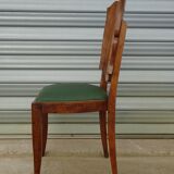 Art Deco period solid walnut chairs, set of 6