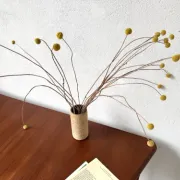 Cylindrical glazed stoneware vase, 1970s