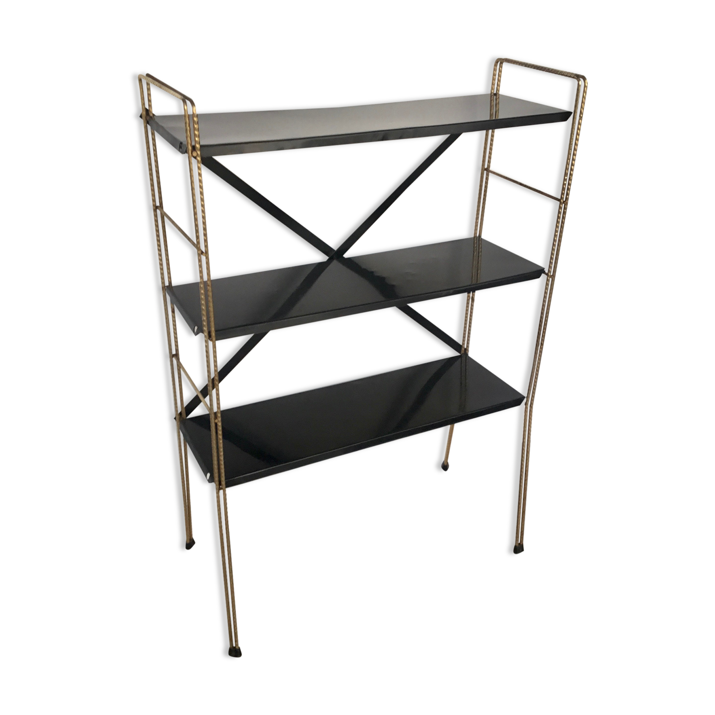 Shelf String metal on feet - vintage 1960