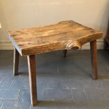 Brutalist oak coffee table