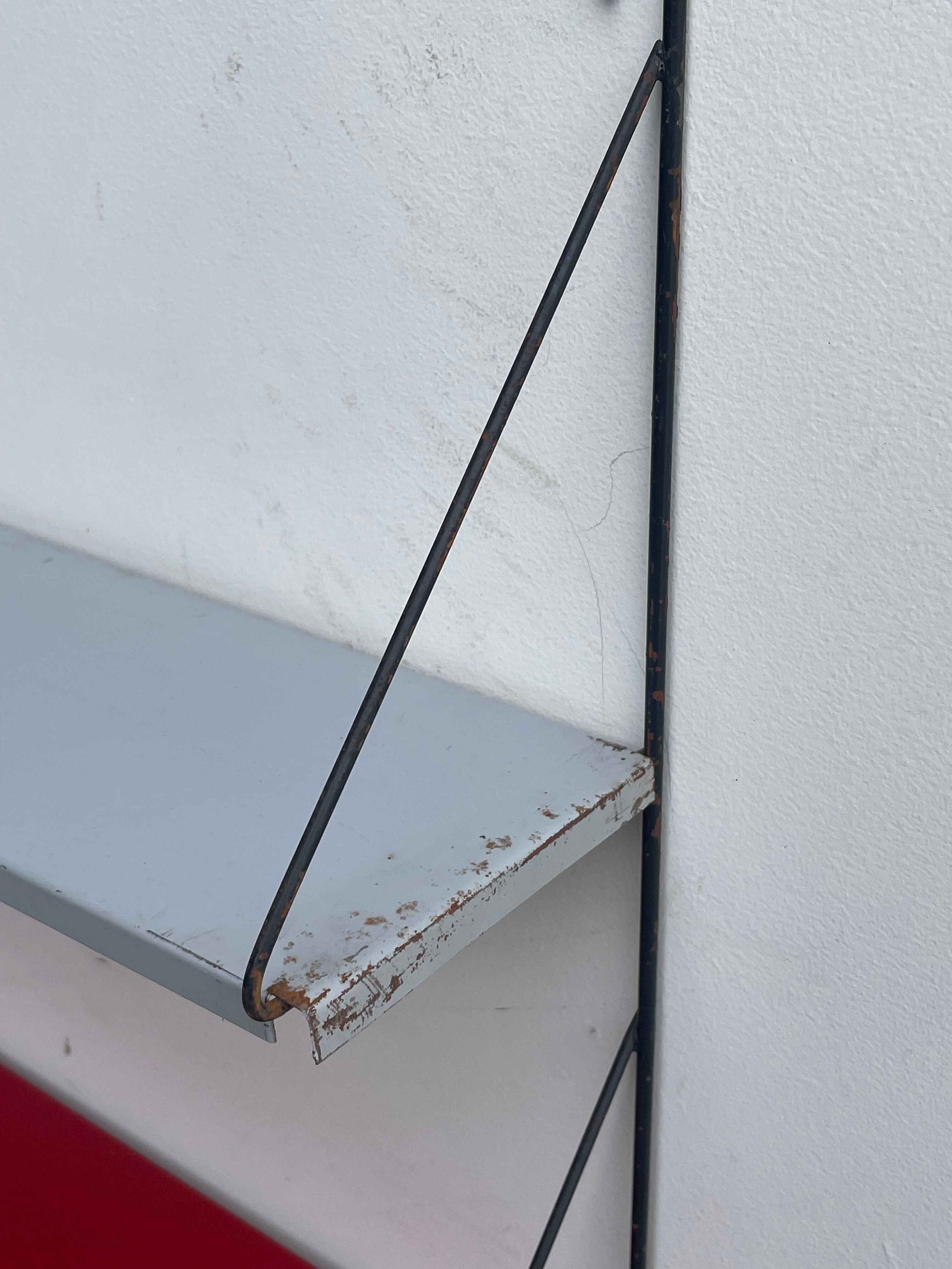 Vintage metal wall shelf wall rack minimalistic 1960’s
