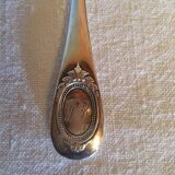 Pair of monogrammed solid silver cutlery