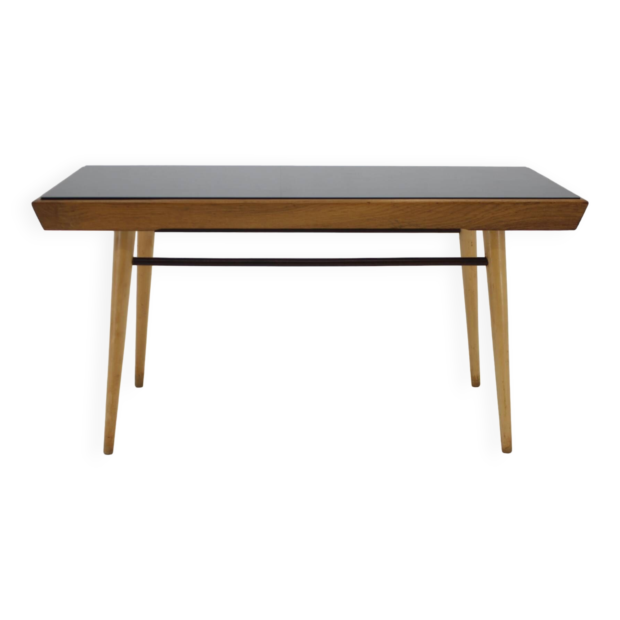 1960s Coffee Table With Opaxit Glass, Czechoslovakia