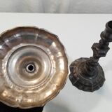 Pair of 18th century brass candlesticks