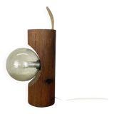 Grande lampe de table sculpturale et organique en bois de pin, attribuée à Temde Lights, Allemagne, années 1970