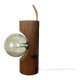Large organic sculptural table lamp in pine wood attributed to Temde Lights, Germany, 1970s