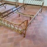 Pair of rattan beds from the 50s-60s