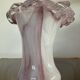 Vintage glass paste mushroom vase