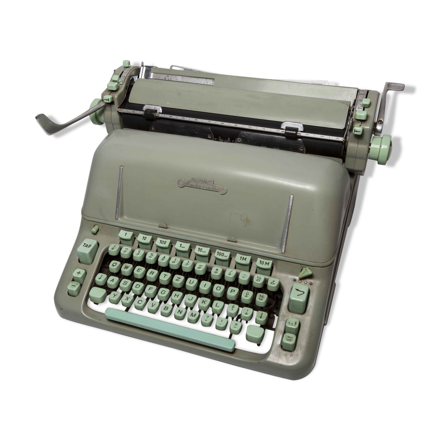 Typewriter Hermès Ambassador green 1962