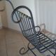 Série de 6 fauteuils de jardin en fer forgé