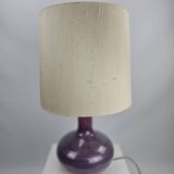 Holmegaard design table lamp model Troll 2 glass base purple color