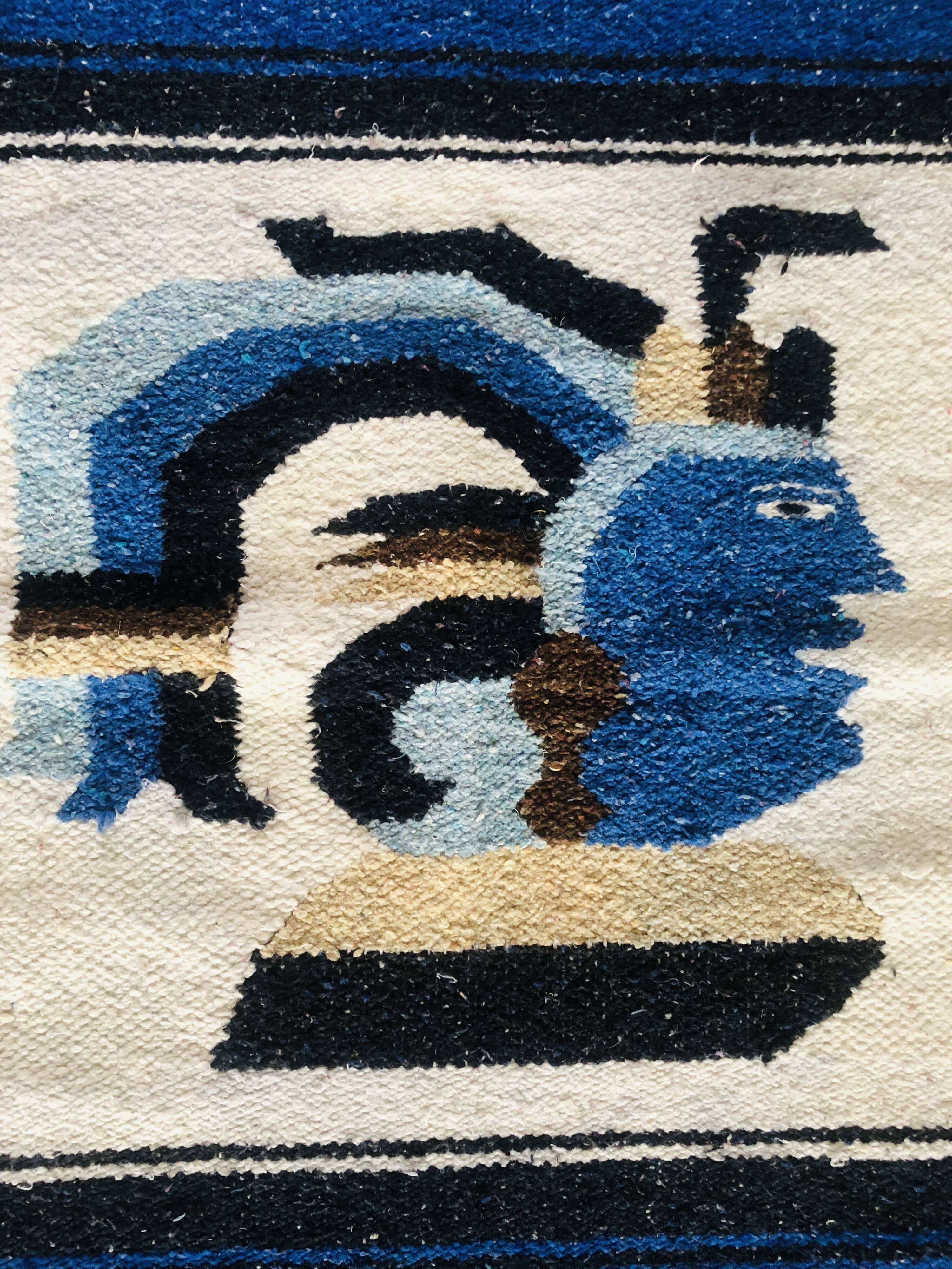 Mexican Aztec rug 163x63cm