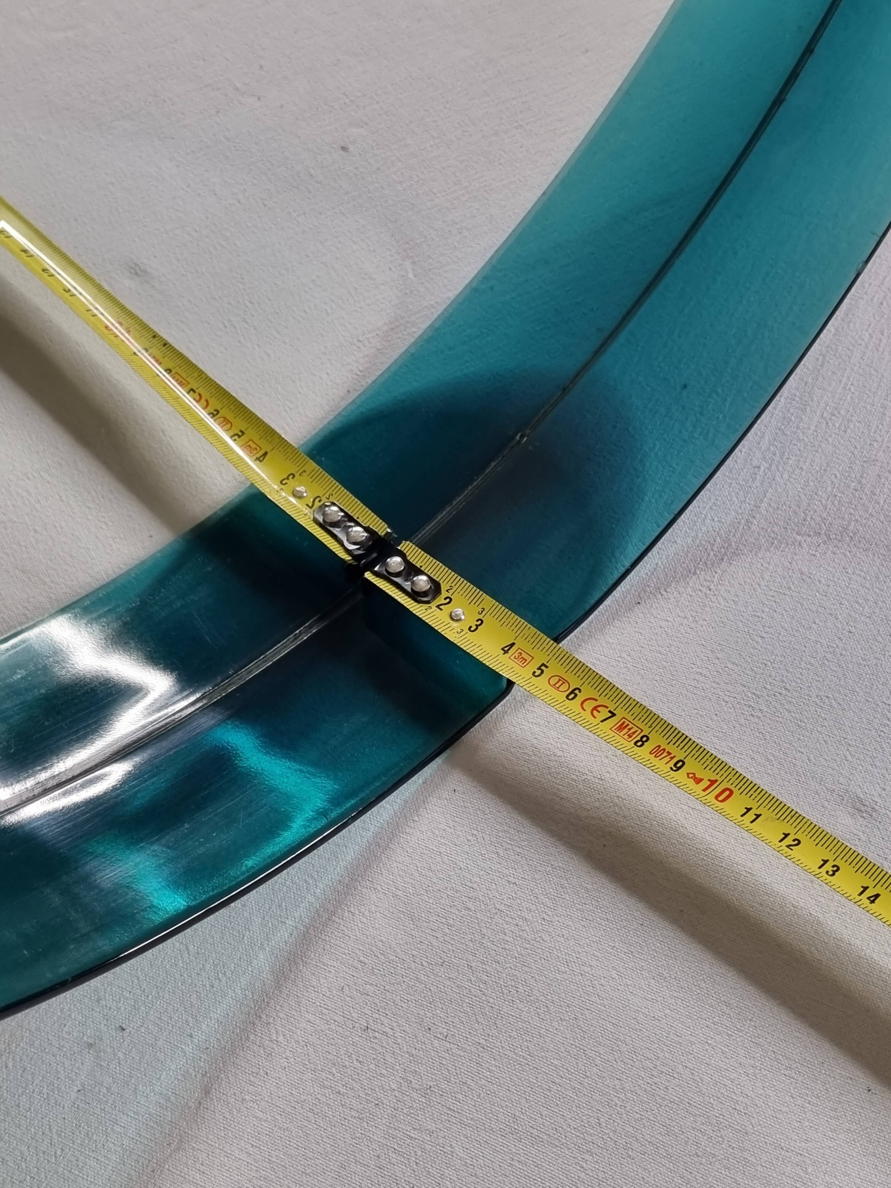 Syla 710 Blue Round Cap Mirror, 1970s, 47 cm