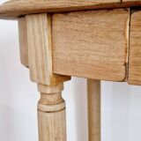 Louis XVI style oak desk console table