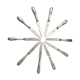 10 Series of 10 silver metal knives François Frionnet