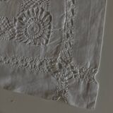 19th century pillowcase embroidered with complex days