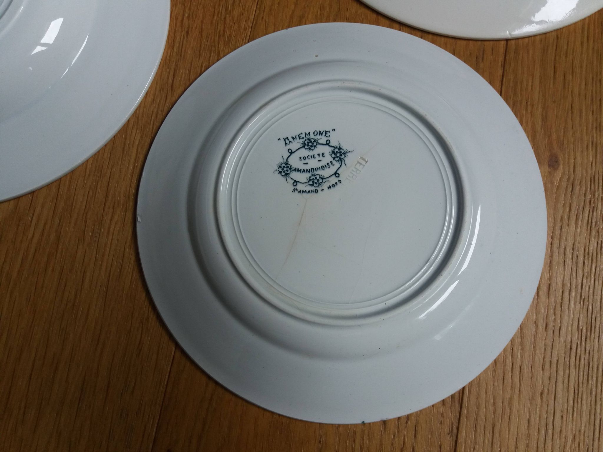 Assiettes Digoin, Moulin des Loups et Hamage, Saint Amand