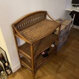 Rattan shelf on legs