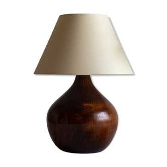 Solid turned wood lamp, art Savoyard folk art ⎮60's
