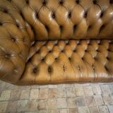 3-4 seater Chesterfield leather sofa