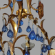 Lustre pampilles bleues a 3 feux