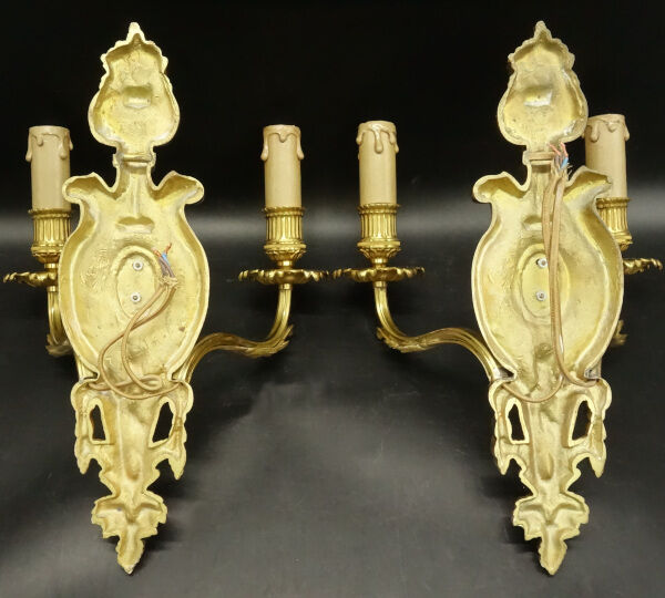Pair of wall lamps with gorgon Medusa Louis XVI style