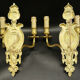 Pair of wall lamps with gorgon Medusa Louis XVI style