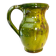 Pitcher vase, thick green glazed terracotta, signature to be identified