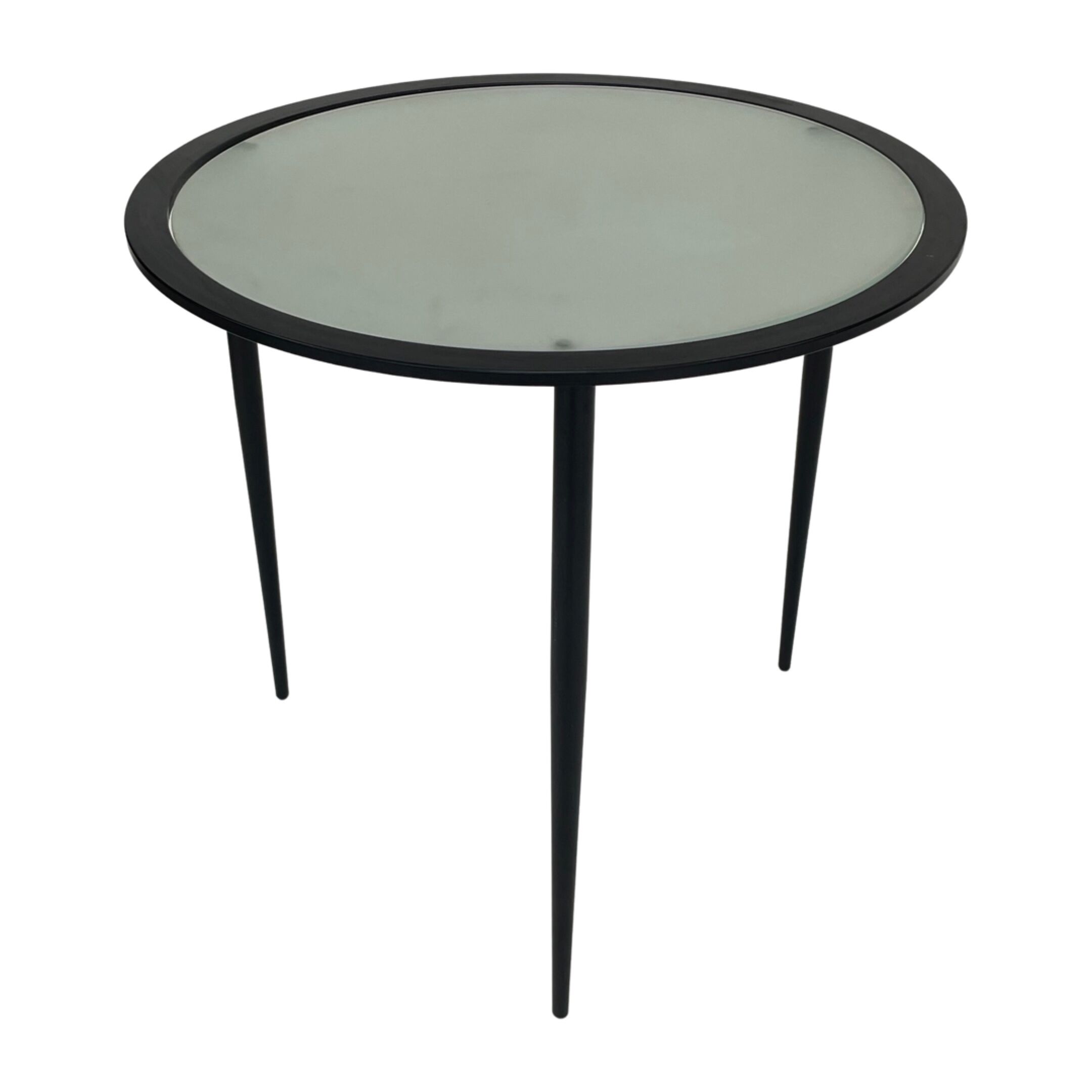 Vintage side table 80s metal and glass