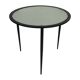 Vintage side table 80s metal and glass