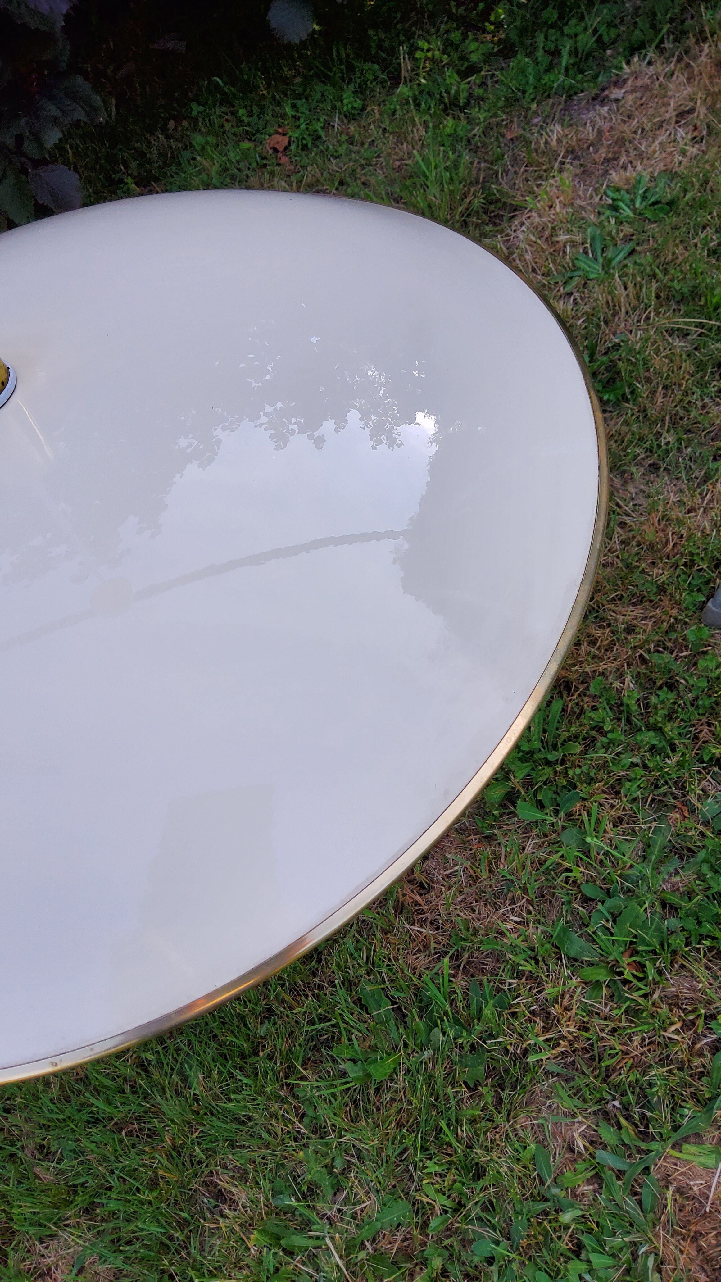 Scandinavian lacquered sheet metal suspension from the 70s
