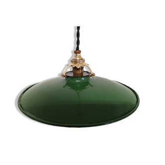 Vintage pendant lamp in enamelled sheet metal