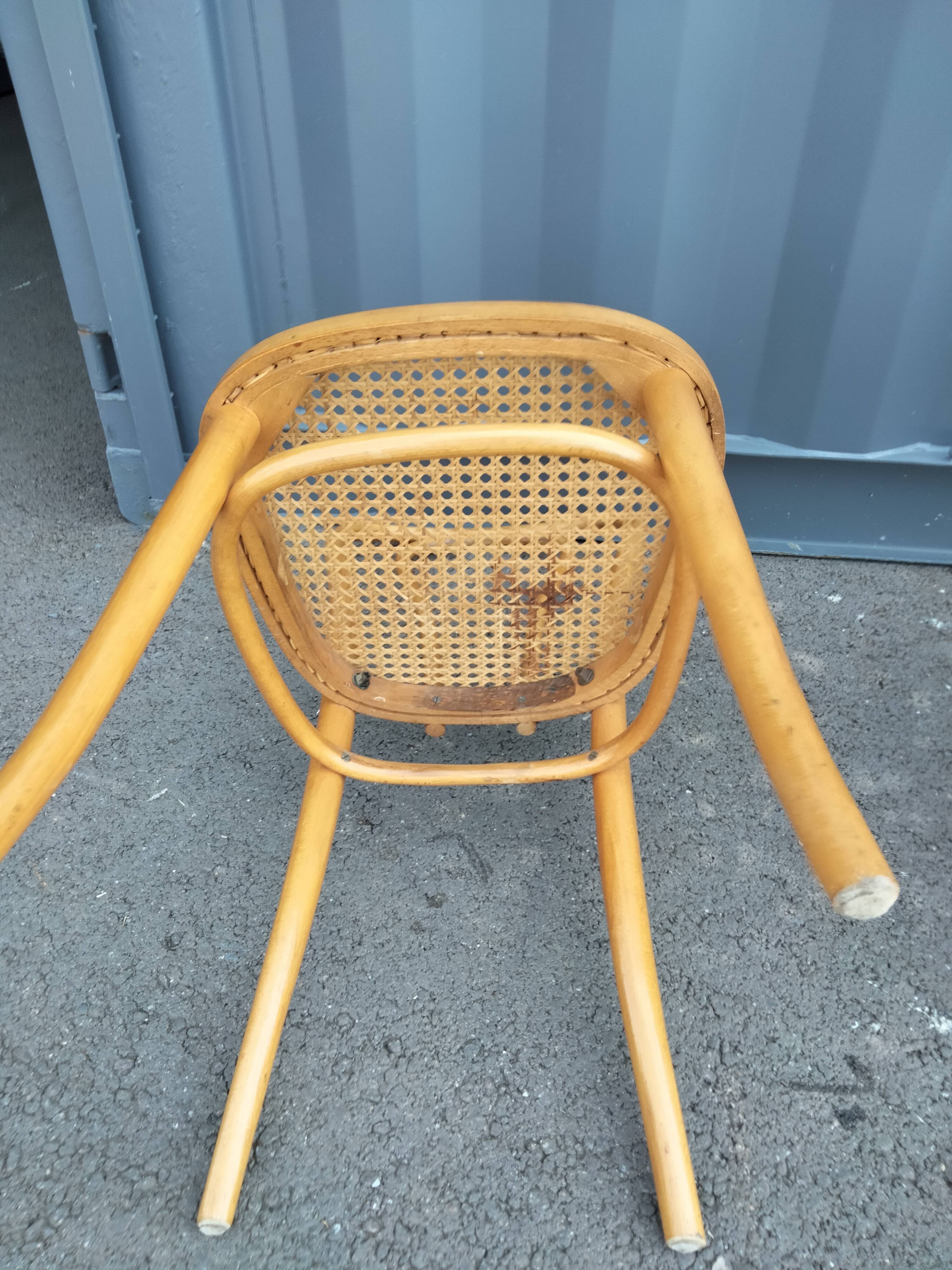 6 chairs canned old vintage bistro