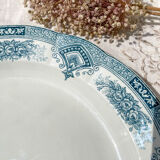 Vintage round dish Terre de fer ONNAING model "PRINTEMPS"