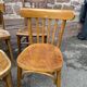 lot 6 Mismatched bistro chairs curved wood Brasserie