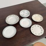 Set of 11 mismatched Terre de Fer plates