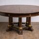 Large extendable round table – column base – Empire period / mahogany